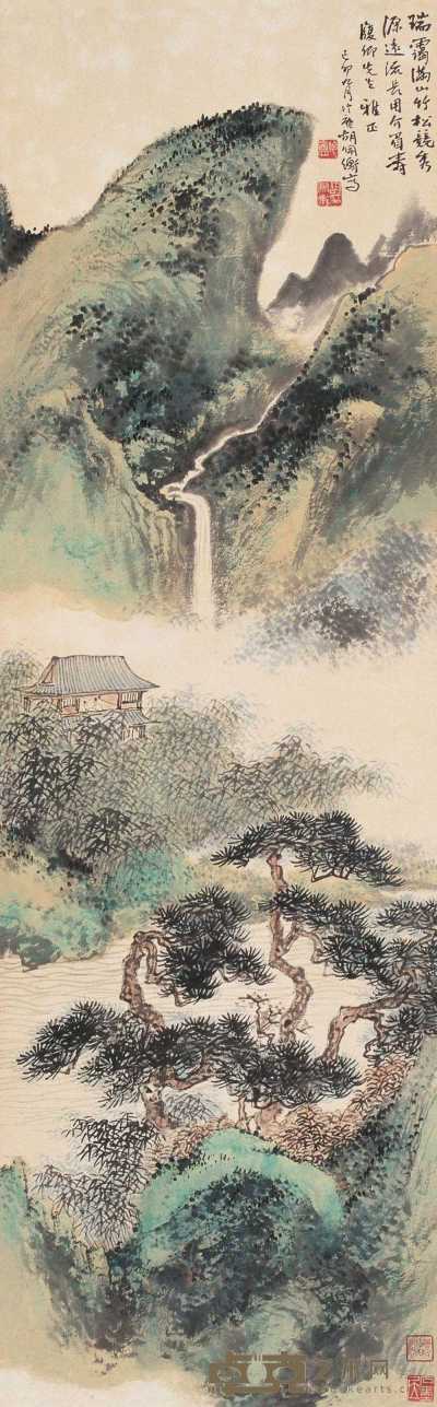 胡佩衡 己卯（1939年）作 山水 立轴 107×34cm